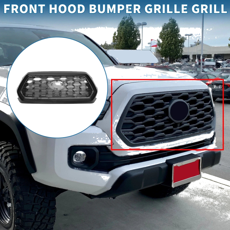 Toyota Tacoma Black Front Hood Bumper Grille (2021-2023)