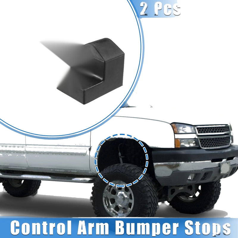 GMC Sierra 2500 Black Front Lower Suspension Control Arm Bumper Stops