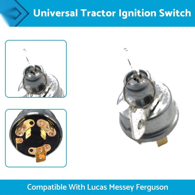 Lucas Massey Ferguson Tractor Ignition Switch with 2 Keys