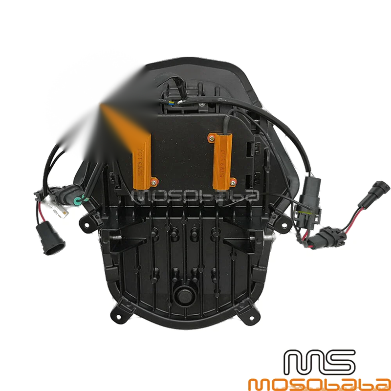Adventure Motorcycle LED Headlight Assembly D-Shaped Projector Lenses
