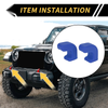 Jeep Wrangler JK JL Gladiator TJ (07-23) Blue Car Bumper Tow Hook Covers