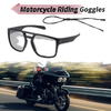 Motorcycle Riding Goggles Light Gray Lens Black Gray Frame Tri-Acetyl Cellulos