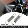 Motorcycle Stainless Steel 2 x Universal Exhaust Pipe Spring 43mm