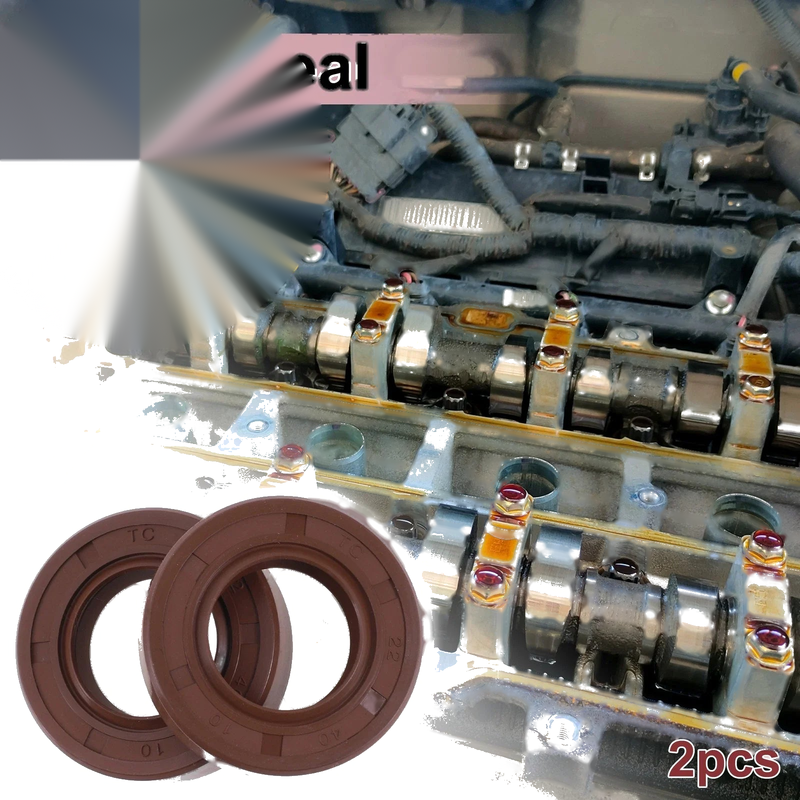 2 x Oil Seal Rotary Shaft Seal FKM Rubber 22x40x10mm Brown