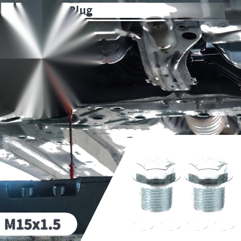Car / Motorcycle M15x1.5 0.98" Height Engine Oil Drain Plug W/Gasket