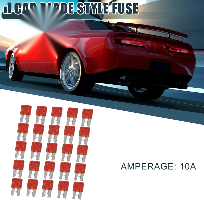 Car, Boat, Truck, RV, Motorcycle 25 x 10A Mini Blade Fuses (N/A)