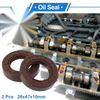 Oil Seal 28x47x10mm Brown 2 x FKM Rubber Seal Ring Rotary Shaft
