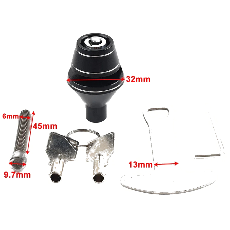 Indian Motorcycle Accessories CNC Aluminum Handlebar Helmet Lock