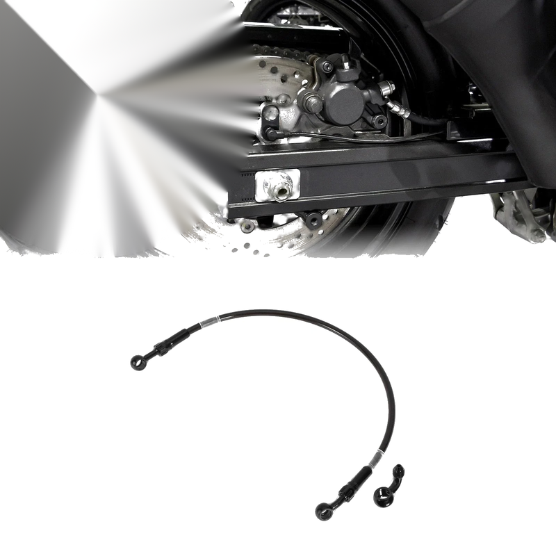 Bike 50cm Brake Clutch Oil Hose Line Nylon Stainless Steel Wire Braid PU