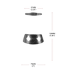 Car 2" to 3" Steel Exhaust Tube Pipe Connector Adapter