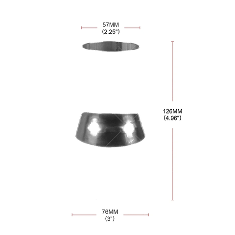 Car 2" to 3" Steel Exhaust Tube Pipe Connector Adapter