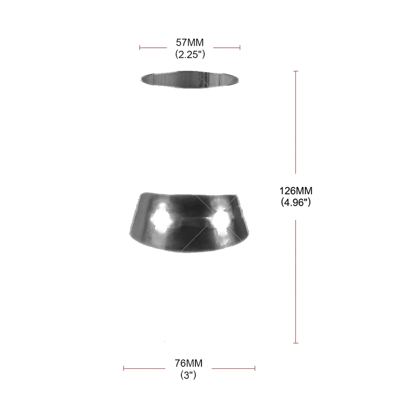 Car 2" to 3" Steel Exhaust Tube Pipe Connector Adapter