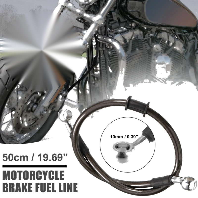 Motorcycle ATV Dirt Bike 50cm / Braided Brake Clutch Oil Hoses Line Pipe