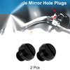 Mirror Hole Plugs Right Hand M10x1.25 Motorcycle Mirror Screws Black