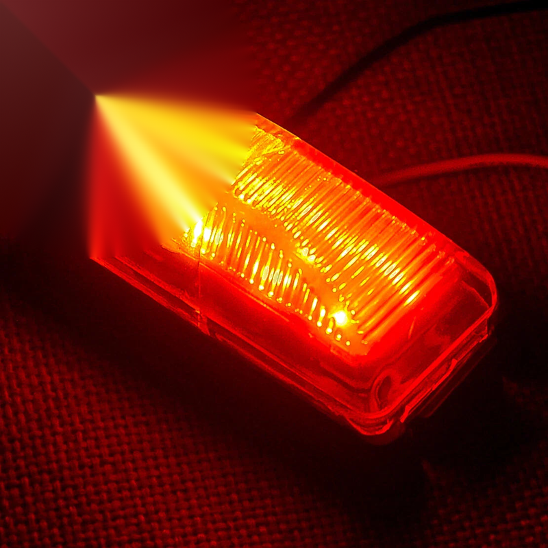 Truck Trailer Clearance Amber Red Lamp 1x LED Side Marker Light
