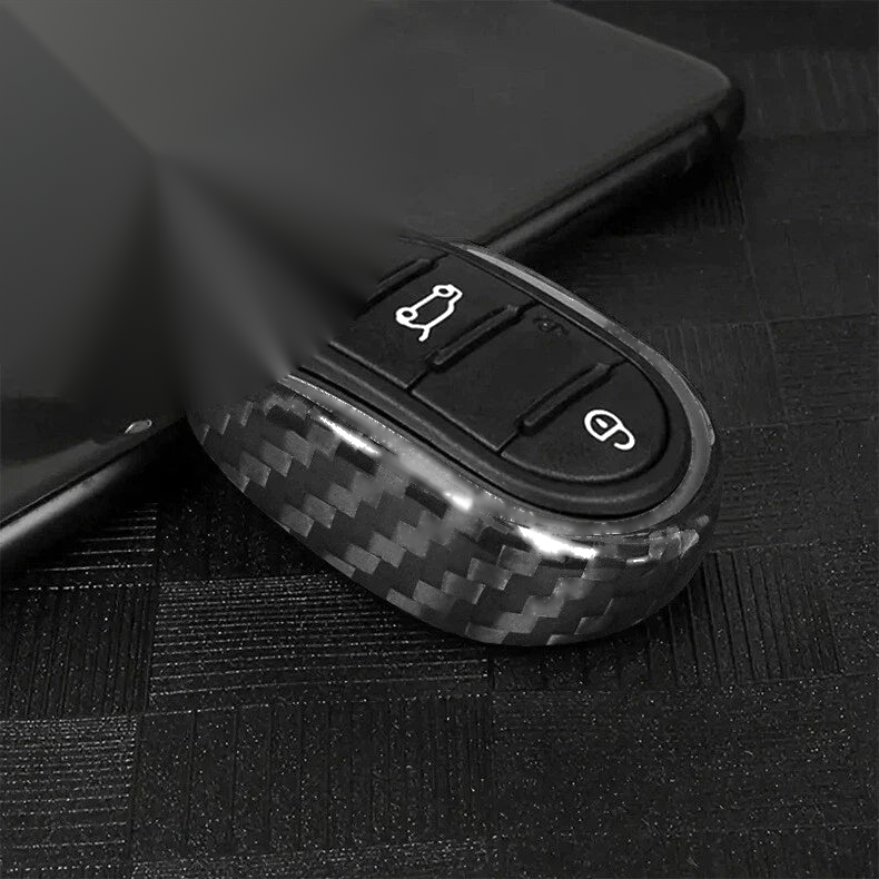 Mini F54 F55 F56 F57 F60 Real Carbon Fiber Key Fob Case 'U' Frame Cover