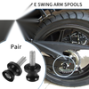 Make Model 2 x Motorbike Swingarm Spools 10mm CNC Swing Arm Sliders Stand Black