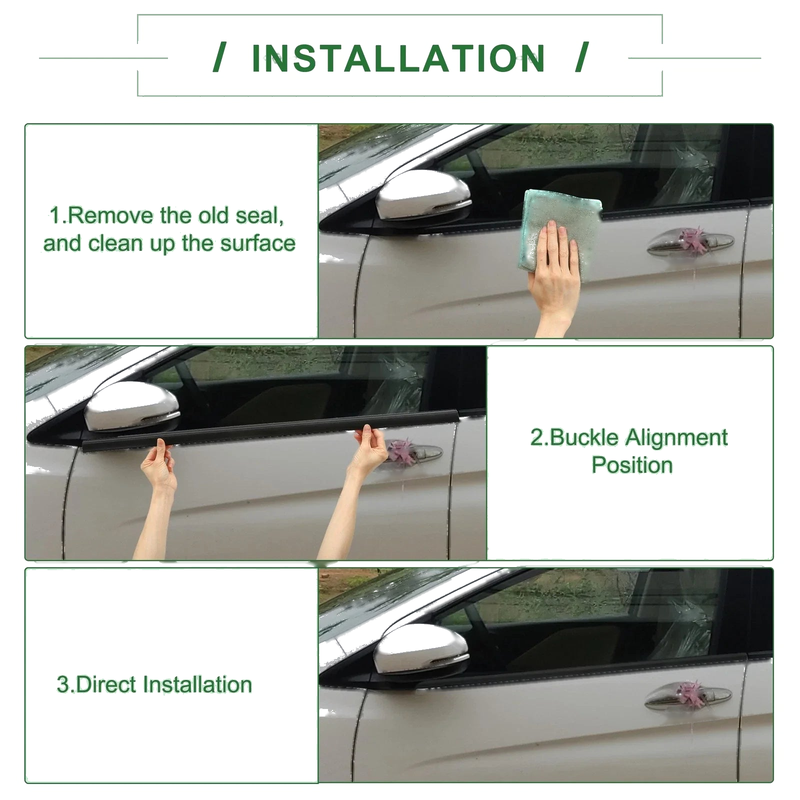 Toyota Corolla Front Left Right Weatherstrip Window Seal (2003-2008)