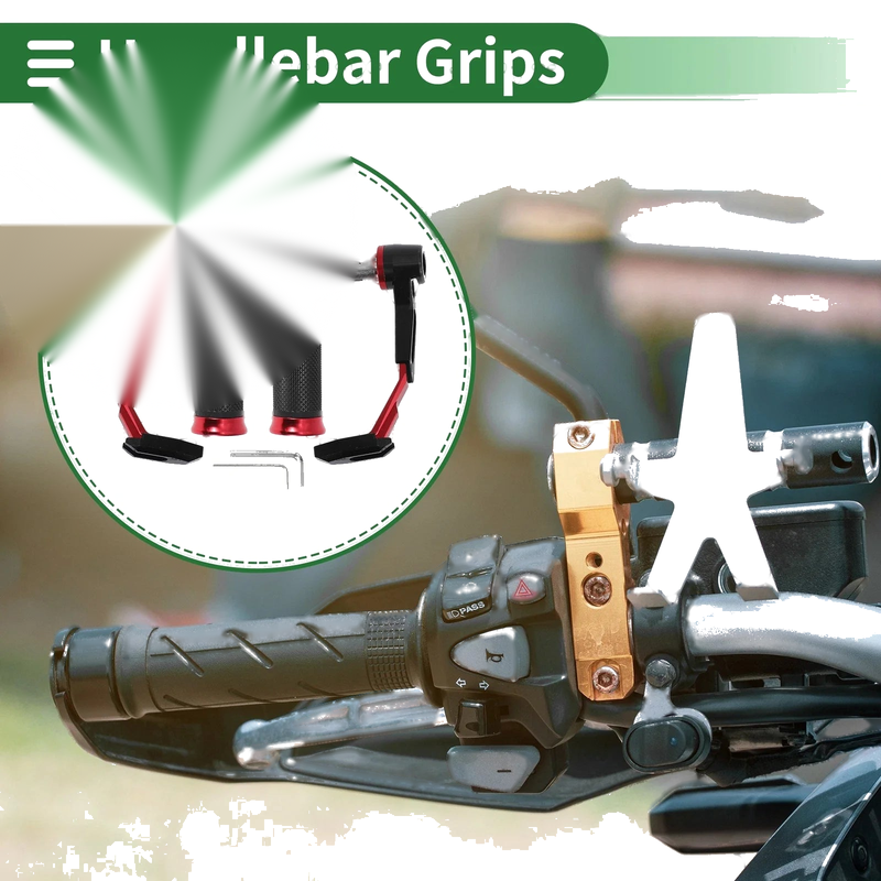 Motorcycle Hand Grips Cover End Grips Diamond Pattern