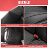 Ford F-150 Crew Cab 5 x Black Red Front Rear Seat Covers (2009-2023)