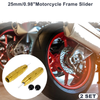 Make Model 2 x Aluminum Alloy Motorcycle Slider Frame Gold Tone