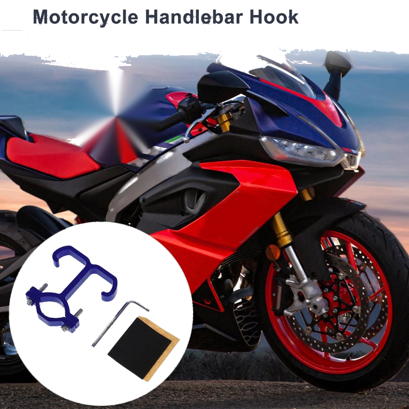 Make Model Aluminum Motorcycle Hanging Hook / 1 Set / Blue Hexagon Wrench Gasket