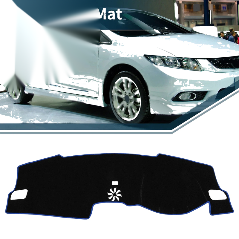 Honda Civic FL5 2022-2024 Sun Protector Black Blue Dashboard Cover Mat