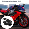 Square Aluminum Alloy Motorcycle Hanging Hook 1 Set Black 78mm Length