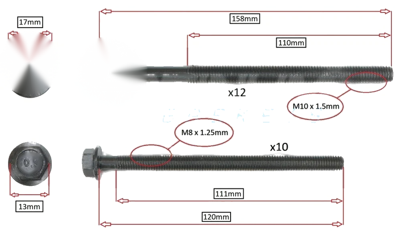 Ford Ranger head gasket+head bolts (2011–2019)