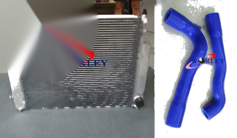 BMW E36 M3 Z3 325TD 320 323 325 328 Aluminum Radiator + Blue Hose (92-99)