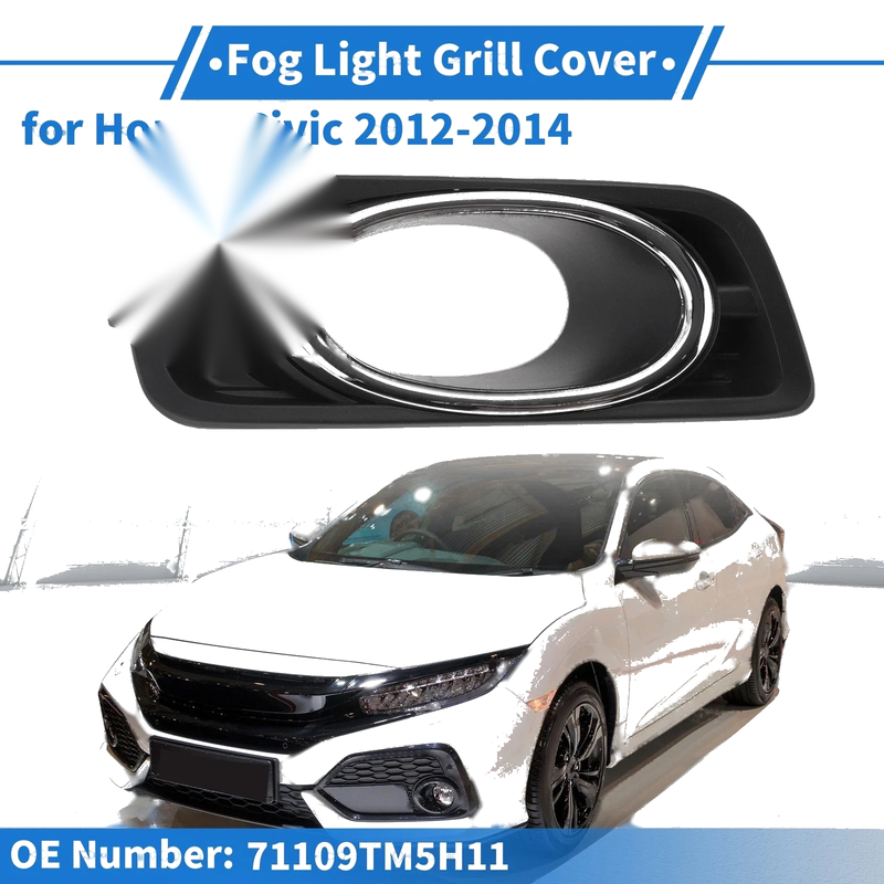 Honda Civic Front Left Fog Light Grill (2012-2014)
