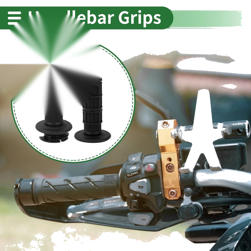 Motorcycle 7/8" 22mm Hand Grips Black