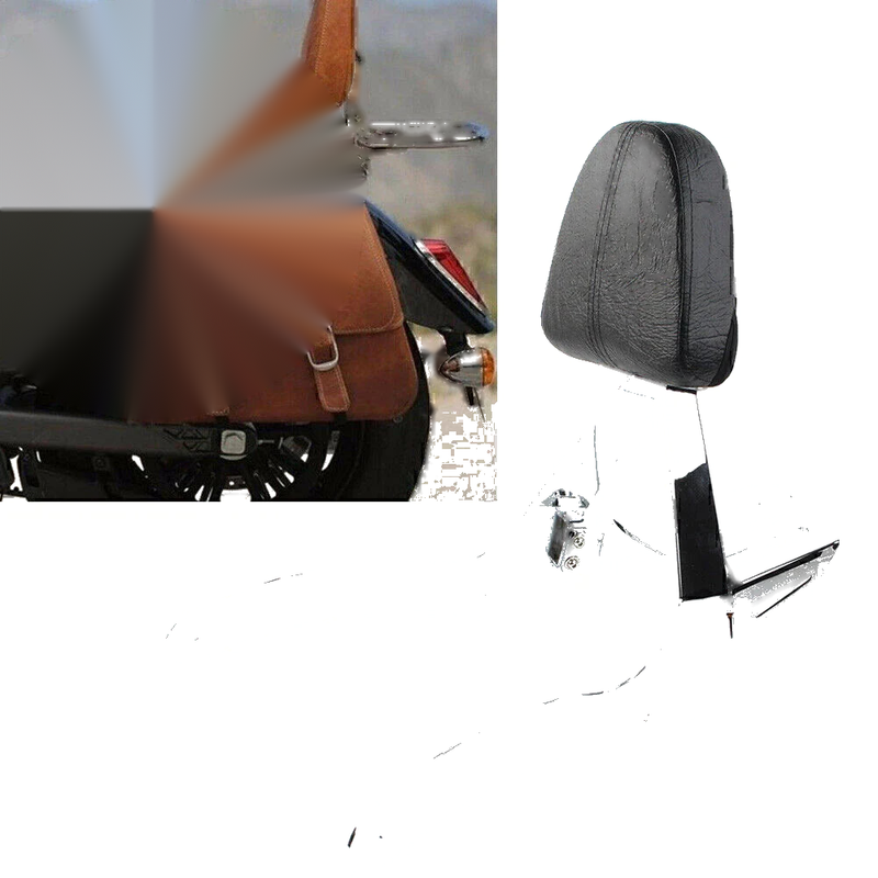 Indian Scout Sissy Bar Passenger Backrest Pad + Mounting Spools (2019-2020)