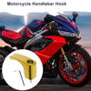 L-Shape Aluminum Alloy Motorcycle Hanging Hook 1 Set Gold Tone 46mm Length