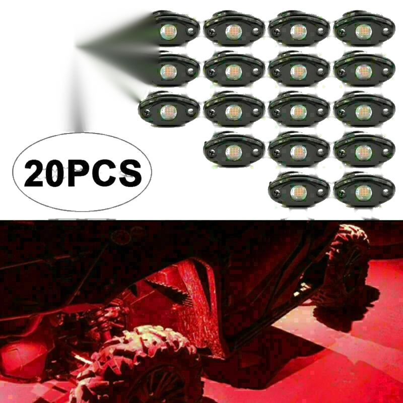 JEEP Offroad Truck Underbody 9W Red LED Rock Lights (2018-2023)