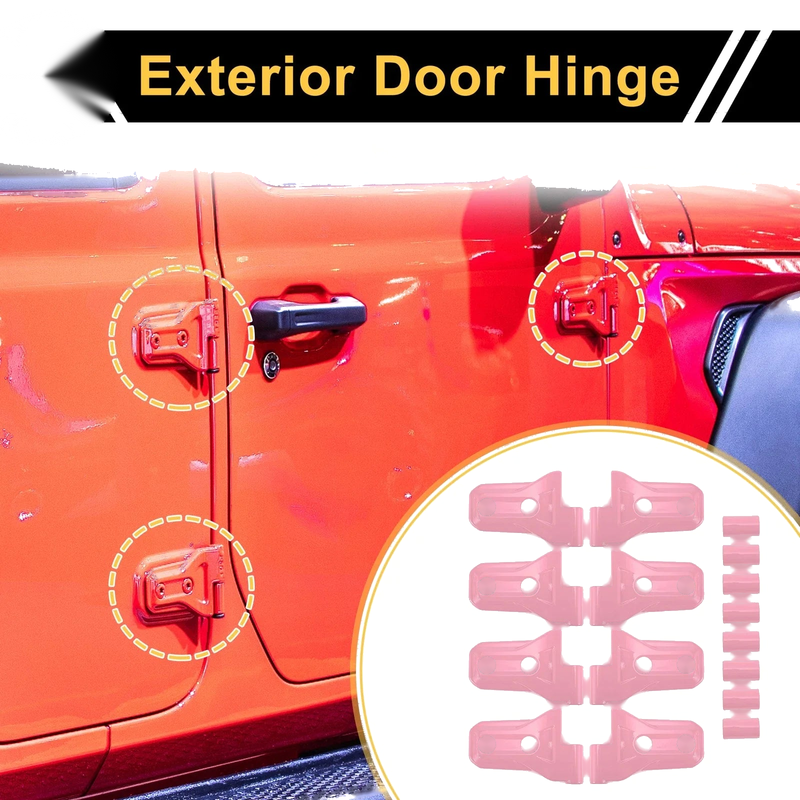 Jeep Wrangler JL Gladiator Pink Door Handle Hinge Cover Trim (2018-2023)