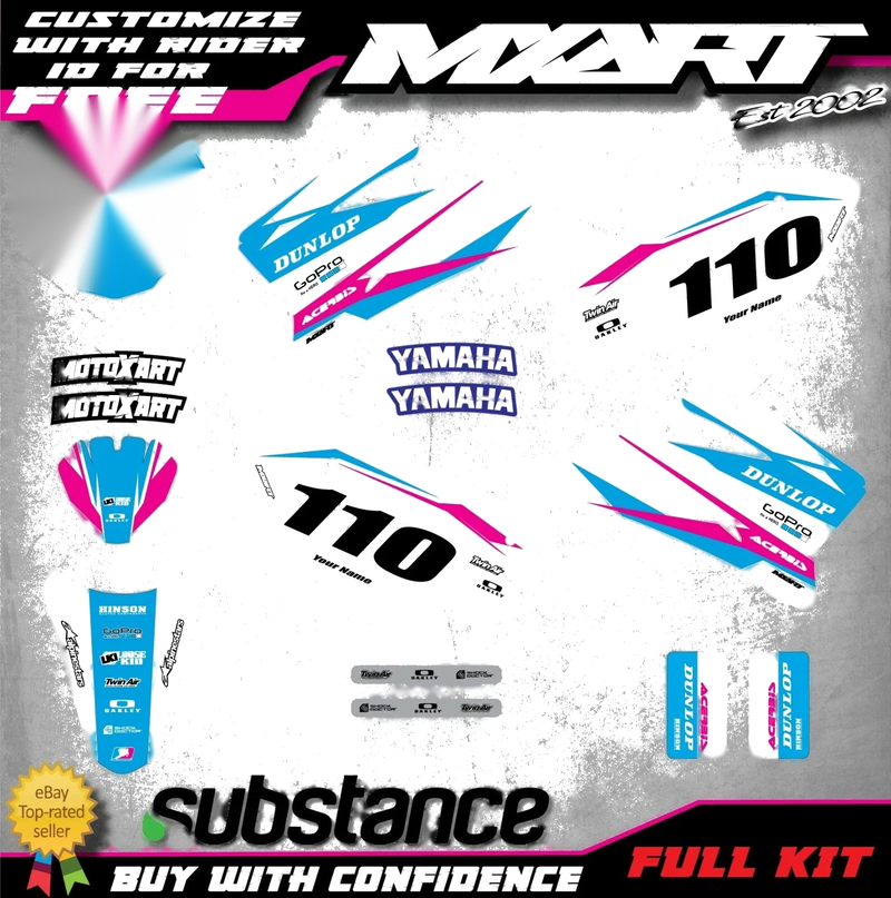 Yamaha TTR 110 Custom Graphic Kit Decals Stickers