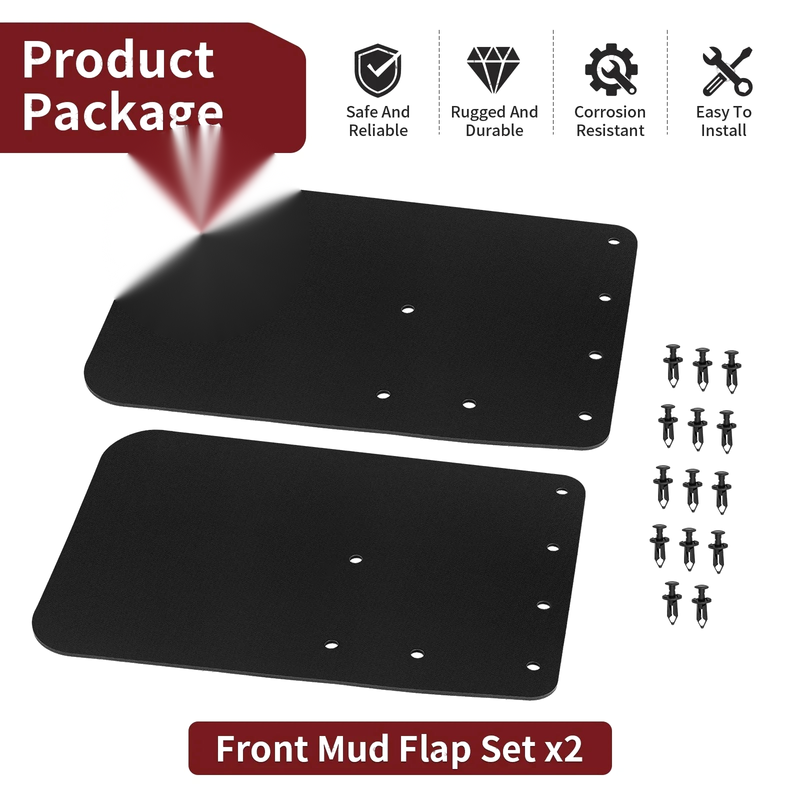 Kawasaki Teryx KRX 1000 ES KRF1000 Front Mud Flap Set (2020–2024)