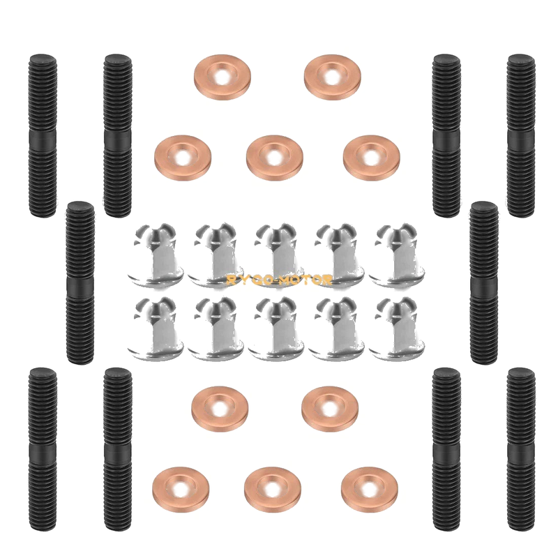 Yamaha Banshee 350 Cylinder Head Studs Kit Acorn Nuts & Washers (1987–2006)