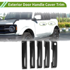 Ford Bronco Carbon Fiber Black Exterior Door Handle Cover Trim (21-25)