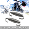 Motorcycle 2 x Stainless Steel Silver Tone Swivel Exhaust Pipe Springs
