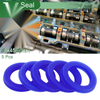 Oil Seal 30x45x6mm TPU High Pressure Blue 5 Pcs