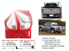 Holden Rodeo Colorado D-Max Pair of RED/CLEAR Tail Light Lamps (2007-2011)