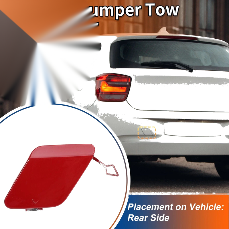 BMW 1 Series F20 (2012-2019) - Crimson Red Rear Tow Hook Cover