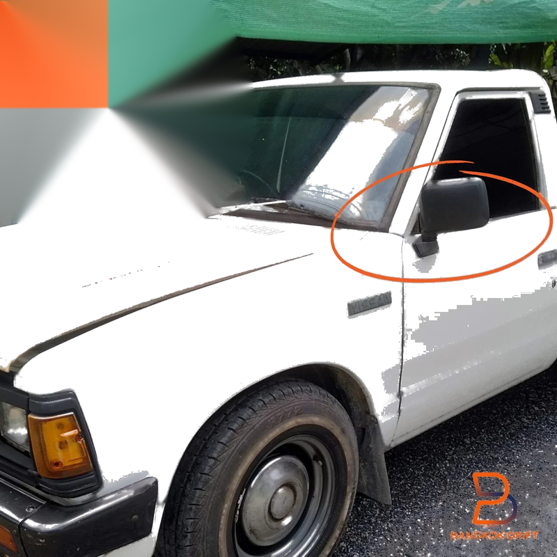 Nissan 720 Ute Black Side View Door Wing Mirrors (1980-1986)