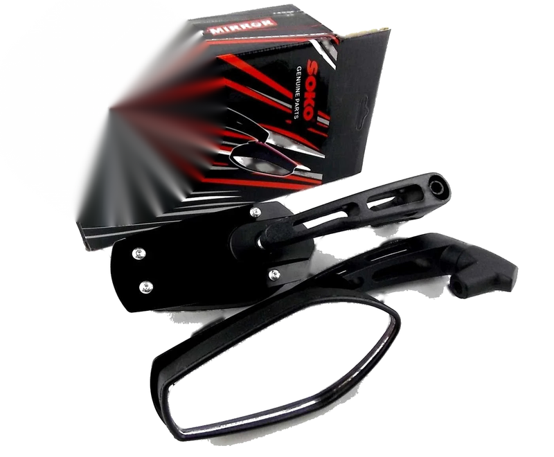 Suzuki DR125 Black Rear View Mirrors (1992-2001)