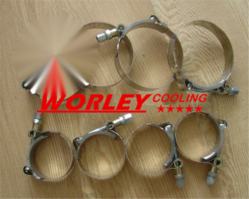 QLD 2 x 2.25" Stainless Steel T-Bolt Hose Clamps (1963-1970)