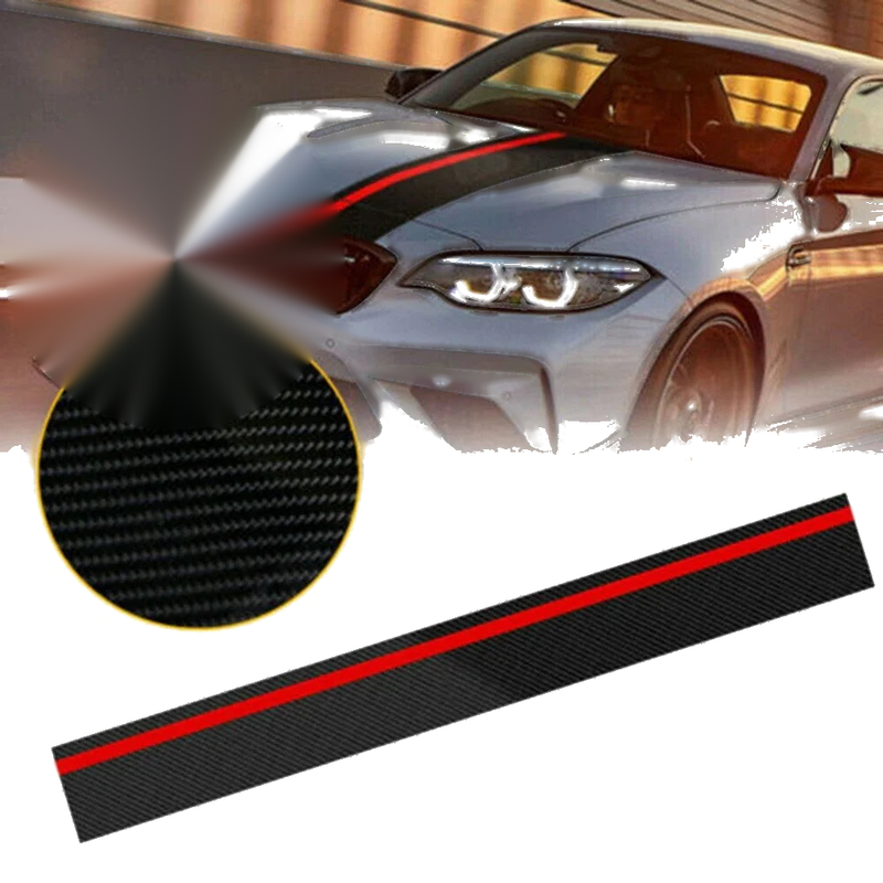 Carbon Fiber Rally Car Front Hood Decal Wrap Sticker