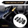 Ford Ranger Carbon Fiber Front Door Window Switch Panel Set