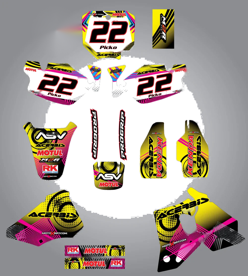 Honda CR 80 Custom Graphic Kit - NEON STYLE (1996-2002)